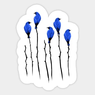 Birds Blue Sticker